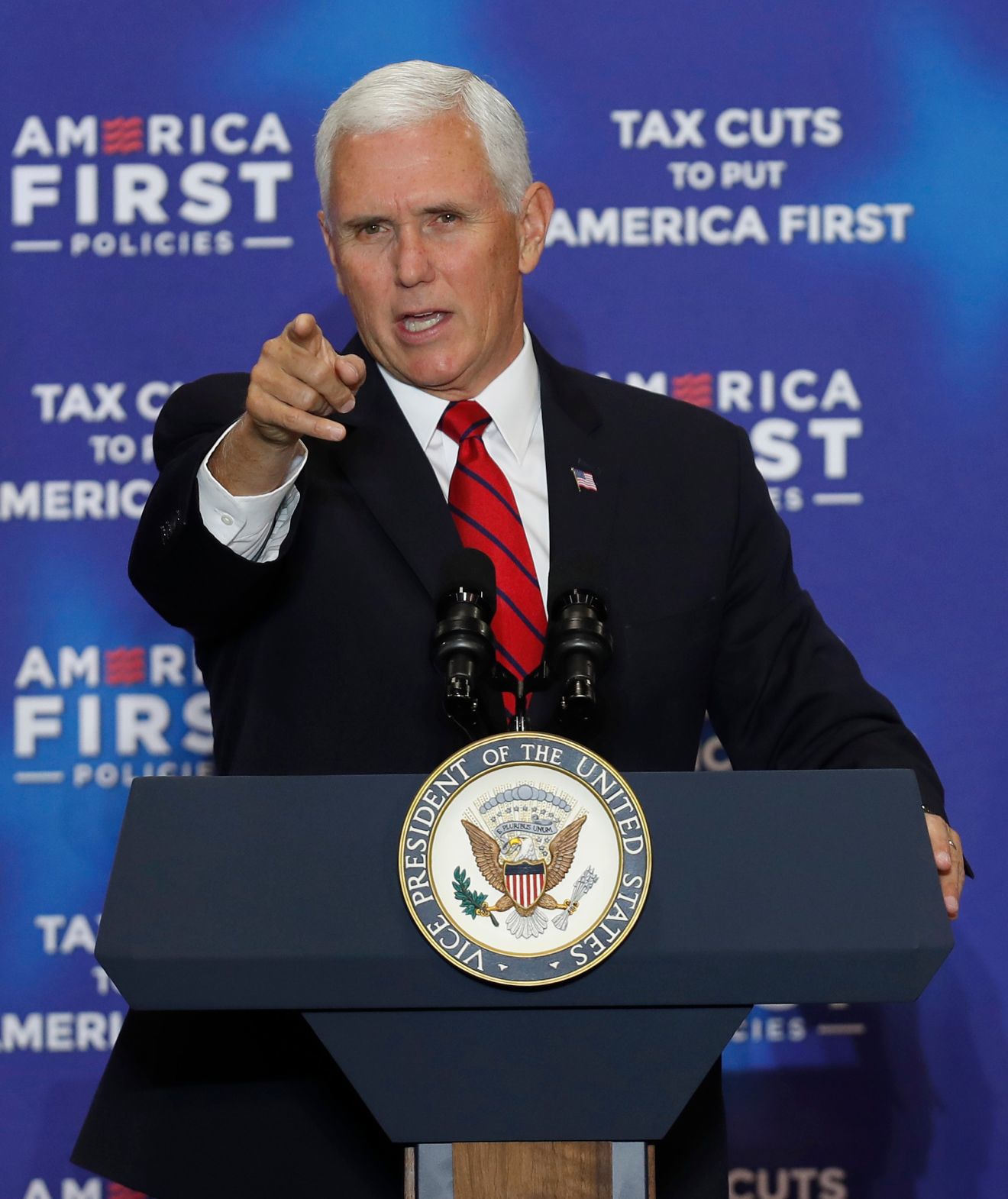 Vice President Mike Pence speaks at MetraPark
